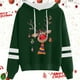 thumbnail image 2 of WILLBEST Sudadera con Capucha y Cordón Ajustable con Estampado Navideño Informal para Mujer Mediana, 2 of 3