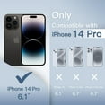 thumbnail image 2 of JETech Ultra Slim Case for iPhone 14 Pro 6.1-Inch, Camera Lens Cover Full Protection, Lightweight Matte Finish PP Hard Minimalist Case, Support Wireless Charging (Black), 2 of 6