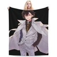 thumbnail image 2 of Osamu Dazai Blanket Soft and Warm Lightweight Fluffy Throws Blankets Rug Carpet Gift for Beach Yoga Bedroom Living Room Decoration Sofa Camping Trip Dorm Decor All Season, 2 of 6