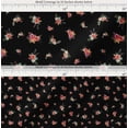 thumbnail image 2 of Soimoi Black Cotton Voile Fabric Leaves & Peony Floral Print Sewing Fabric Yard 42 Inch Wide, 2 of 7