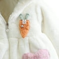 thumbnail image 3 of GYRATEDREAM Kids Girls Winter Fleece Coat Rabbit Applique Ear Hooded Faux Fur Jacket Hoodies Outerwear for 2-3Y White, 3 of 5