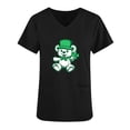 thumbnail image 4 of lcziwo Women's St. Patrick's Day Scrub Tops Fashion V Neck Scrubs Nursing Uniform Summer V Neck Short Sleeve Tshirts with Pockets Black S, 4 of 5