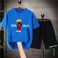 thumbnail image 6 of Shirts Shorts Suit Man Oversized Clothing Summer Tracksuit Casual Streetwear Korea Style Bear Cotton Mens T-Shirt Sets, 6 of 7