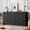 Black, variant on 59" Wide Modern Fluted 9-Drawer Dresser for Bedroom with Golden Metal Handles, Multi-Function Home Organizer and Large TV Stand for Living Room, Entryway, Pink