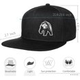 thumbnail image 5 of Snapback Hats for Men Flat Bill Black Mens Baseball Cap Brim Snap Back, 5 of 6