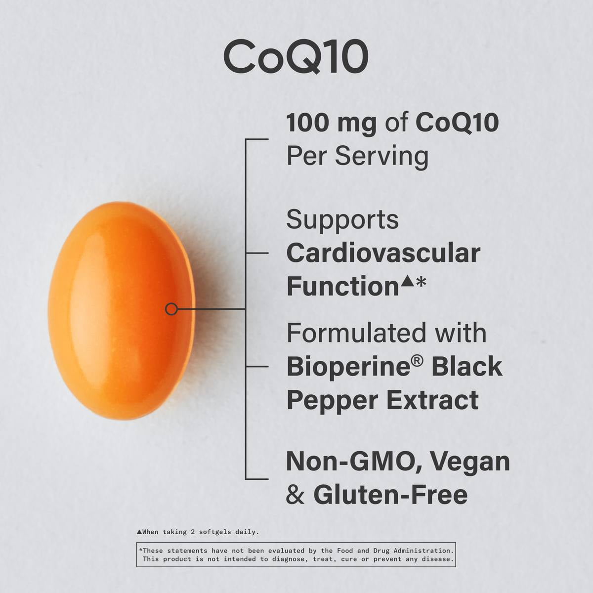 Sports Research CoQ10 (100mg) Enhanced w/ Coconut Oil & Bioperine (Black Pepper)