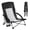 Black-Low leg, variant on Atilioo Low Camping Chair, Folding Portable Beach Chair with Cup Holder & Sidebag for Outdoor Concert, Party, Picnic, Black