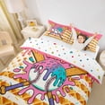 thumbnail image 2 of Erosebridal Baseball Ice Cream Drip Duvet Cover Set, Waffle American Flag Bedding Full, Colorful Polka Dots Reversible, 1 Duvet Cover and 2 Pillowcases (No Comforter), 2 of 5