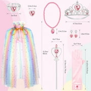 Princess Dress-up for Girls 4 5 6 7 8 Years, Princess Costume Cloak Kit for Girls 3-6 Birthday Party Dress Up