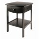 thumbnail image 1 of Winsome Wood Claire Mesa Decorativa Curvada en Color Negro, 1 of 11