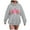 Grey, variant on Towmus Womens Graphic Hoodies Rainbow Printed Hoodie Sweatshirt Casual Plus Size Pullover Long Sleeve Streetwear Drawstring Hoode