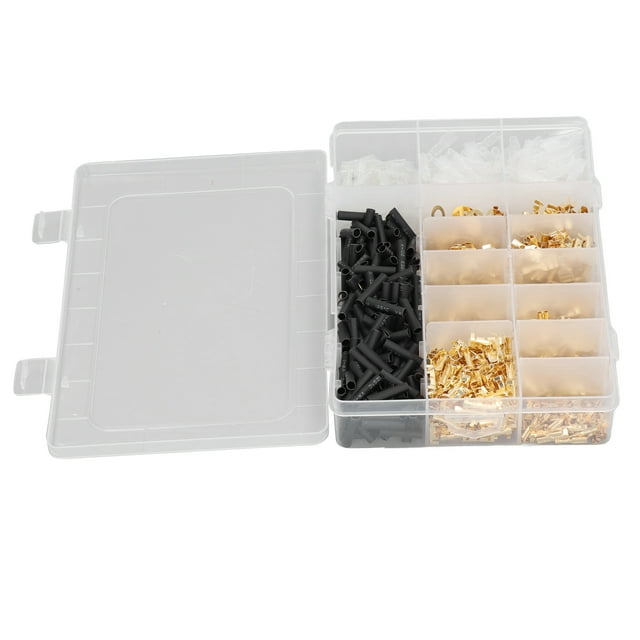 Borne de Fil, 1050Pcs Serti Large Application Connecteur avec Boîte de Stockage pour l'Alimentation