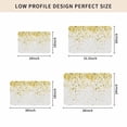 thumbnail image 5 of Yellow Polka Dot Door Mat Indoor Outdoor, Ombre Abstract White Monochrome Non Slip Welcome Mat with Rubber Backing, Absorbent Fabric Front Door Mats Entryway Rug for Home Patio Entrance 16"x24", 5 of 9