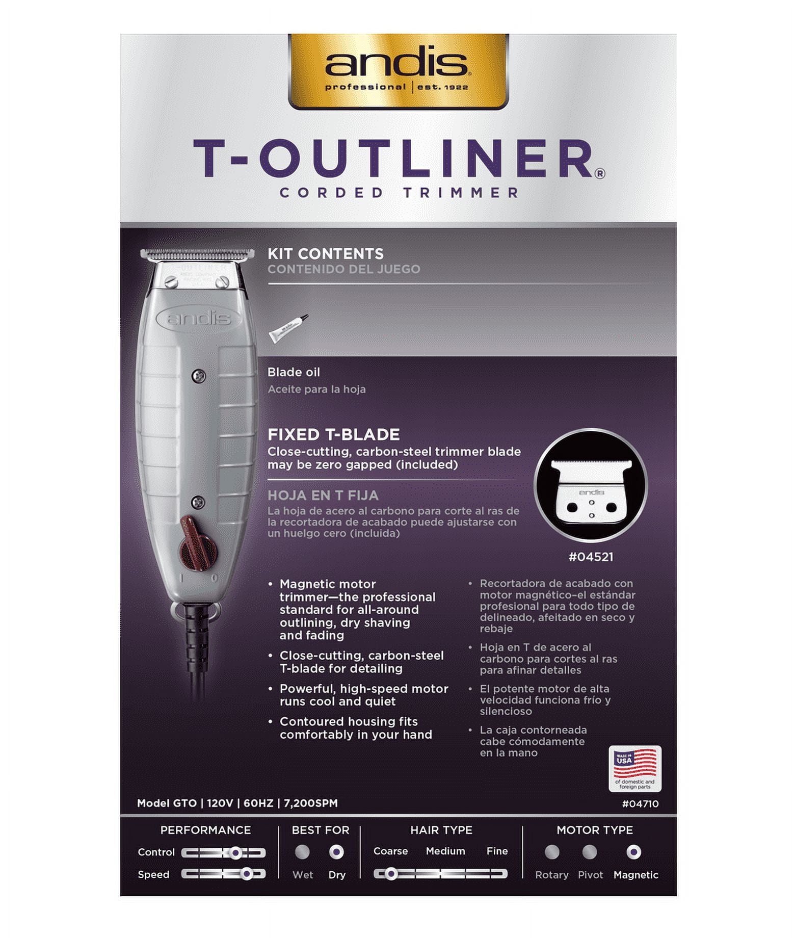 Andis T-Outliner With Cord #04711 / #04800 –