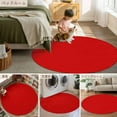 thumbnail image 6 of Christmas Red 8ft Round Rug, Farmhouse Solid Red Color Modern Art Non-Skid Rubber Backing Large Area Rugs - Living Room Bedroom Home Office, Indoor Floor Mat Carpets Washable Rug, 6 of 9