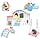 Hamster Toys Set, Improved Version 8.7 IN Large Hamster House, Wooden Gerbil Hideout, Small Animals Seesaw, Guinea Pig Sport Exercise Toys, Rainbow Bridge, Swing, Dwarf Hamster Cage Accessories