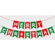 thumbnail image 1 of Red Green Merry Christmas Banner Decorations - Home Office Party Fireplace Mantle Farmhouse Decor (16*12cm), 1 of 5