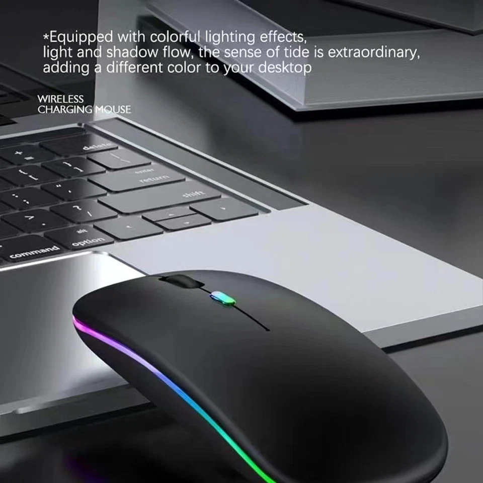 Wireless Bluetooth Mouse Rechargeable Silent Slim Laptop Mouse For Desktop