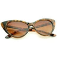 thumbnail image 5 of zeroUV Female Women's Retro Oversized High Point Cat Eye Sunglasses 55mm (Orange-Tortoise / Amber) - 55mm, 5 of 5