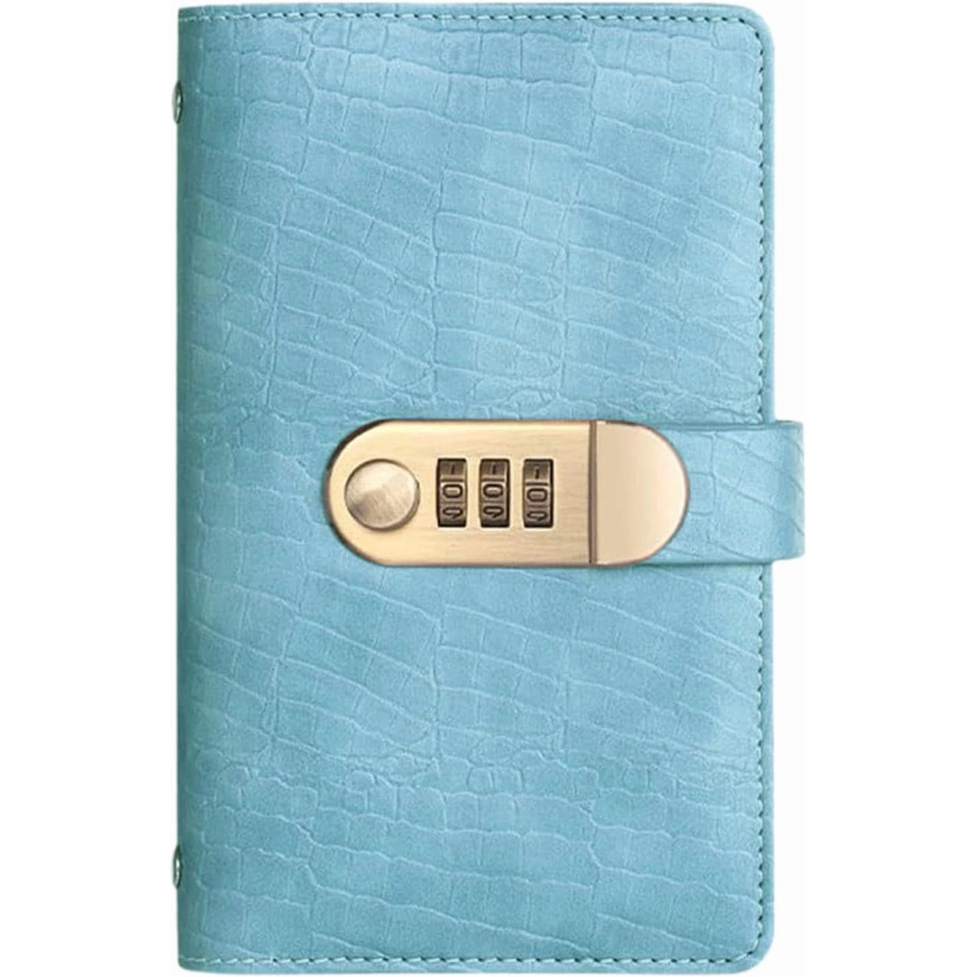 Combination lock money binder, PU leather lockable budget planner, durable financial record book, suitable for daily family budget management.
