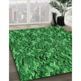 thumbnail image 3 of Ahgly Tapis Rond Lavable en Machine Intérieur Transitionnel Vert Émeraude Profond, 8 Pieds Rond, 3 of 7