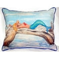 thumbnail image 4 of Betsy Drake ZP155 Mermaid on Log Indoor & Outdoor Throw Pillow- 20 x 24 in., 4 of 4
