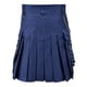 thumbnail image 3 of Hombres Cortos Estilo Falda Color Sólido Snap Sujetador Plisado Casual Kilt con Bolsillos Poliéster Unisex Uso Diario, 3 of 5