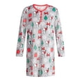 thumbnail image 5 of Peanuts Women's and Women's Plus Christmas Print Henley Sleepshirt and Plush Socks Set, 2-Piece, Sizes XS-3X, 5 of 6