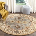 thumbnail image 2 of SAFAVIEH Antiquity Langston Floral Bordered Wool Area Rug, Blue/Ivory, 6' x 6' Square, 2 of 10