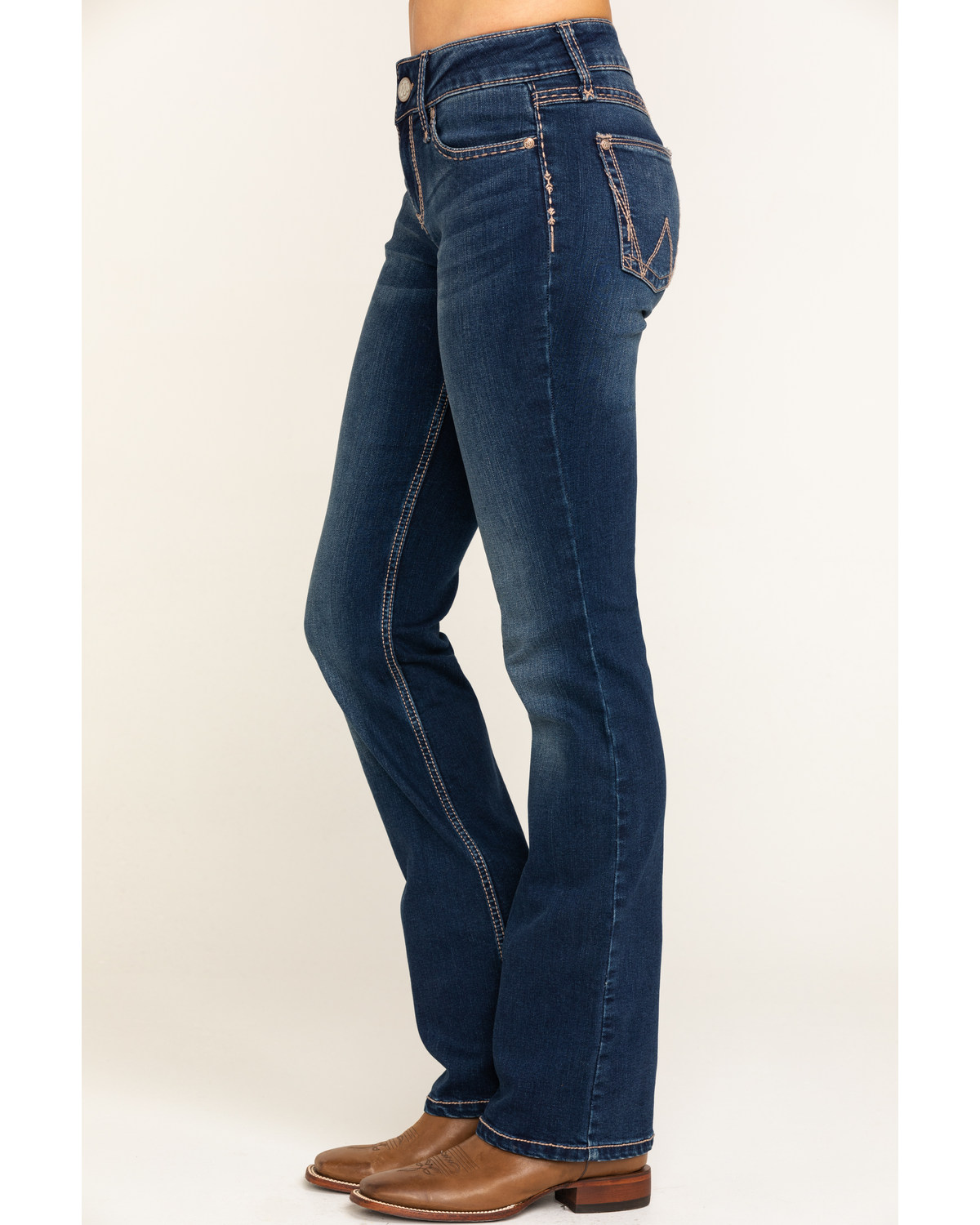 Wrangler Women's Dark Wash Retro Mae Jeans Indigo 9W x 34L - image 3 of 7