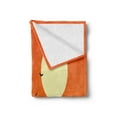thumbnail image 2 of Scarecrow Soft Flannel Fleece Throw Blanket, Silhouettes of Scary Abstract Trees and Flying Bats, Cozy Plush for Indoor and Outdoor Use, 50" x 70", Orange Charcoal Grey, by Ambesonne, 2 of 5