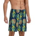 thumbnail image 2 of Kdxio Colorful Pineapples Print Mens Sleep Shorts Bottoms Soft Comfy Pajama Wear Pants with Drawstring Pockets, 2 of 7
