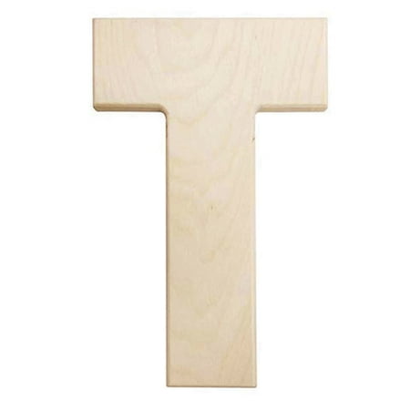 Large Unfinished Wood Letter T 12 Inches