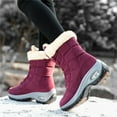 thumbnail image 6 of YOURDIARY Womens Snow Boots Winter Comfortable Warm Waterproof Outdoor Boots Faux Fur Lined Lace-Up, 6 of 7