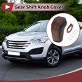 thumbnail image 2 of Cubierta de pomo de cambio de marcha Unique Bargains para Hyundai Tucson 2015-2018 de cuero sintético negro y marrón, 2 of 6