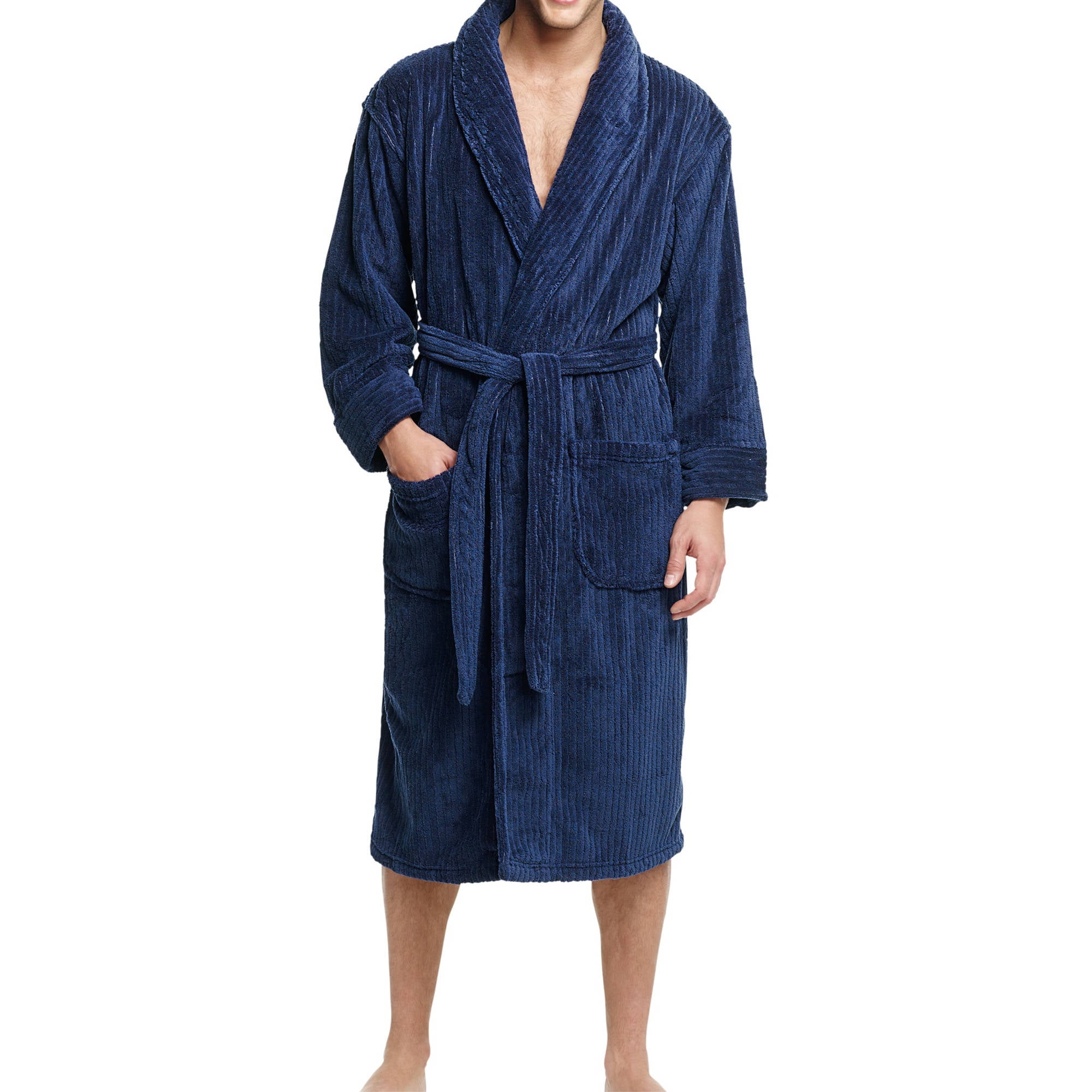 Tommy Bahama Men's Soft Plush Robe Navy Size L/XL