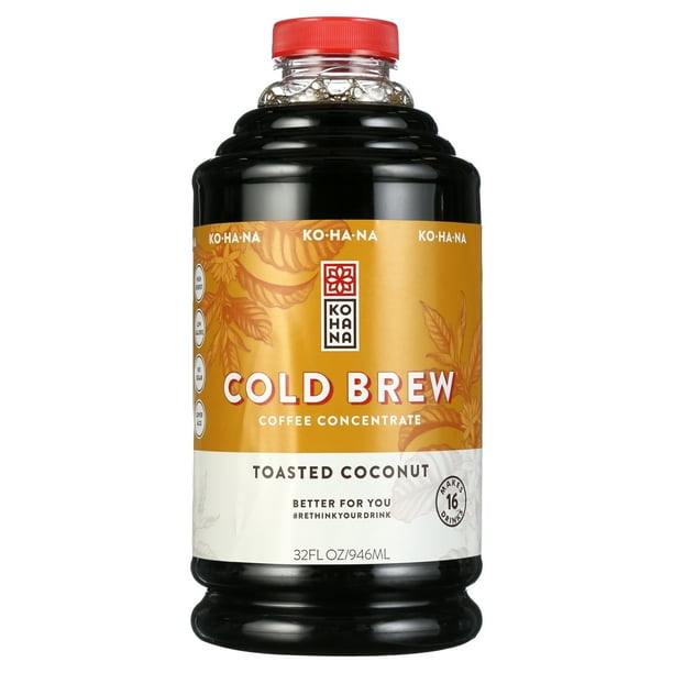 Kohana Coffee Cold Brew Toasted Coconut Coffee Concentrate, 32 Fl Oz