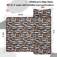 thumbnail image 5 of Football Stripe Darkblue Pattern Toddler Nap Mat with Pillow & Blanket, Soft Sleeping Mat for Preschool Daycare Travel Sleepovers, 5 of 6