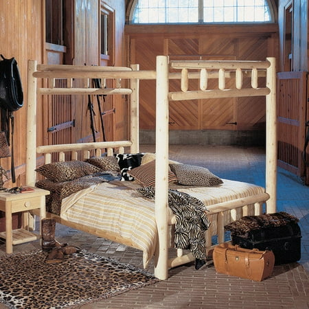 rustic natural cedar furniture canopy four poster bed - walmart rustic natural cedar furniture canopy four poster bed - walmart
