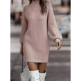 thumbnail image 5 of Cardigan Sweaters for Women Open Front Fall and Winter Sweaters Long Sleeve Loose Casual Coat Top Pink S, 5 of 9