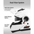 thumbnail image 3 of Casco de moto YEMA YM-926 modular integral DOT blanco, 3 of 8