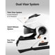 thumbnail image 3 of Casco de moto YEMA YM-926 modular integral blanco DOT, 3 of 8