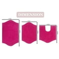 thumbnail image 5 of HOME WEAVERS Waterford Collection 100% Cotton Non-Slip Bathroom Rug Set Machine Washable Bathroom Rug-17"x24", Bath Rug- 21"x34", U Shaped Contour- 20"x20", Hot Pink Color 3 Piece Bath rug set, 5 of 8