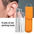 thumbnail image 4 of 6 Pcs/Ensemble Cire d'Oreille Démoulage en une Pièce Rotation à 360 Degrés Acier Inoxydable Double Tête pour Adulte, 4 of 8