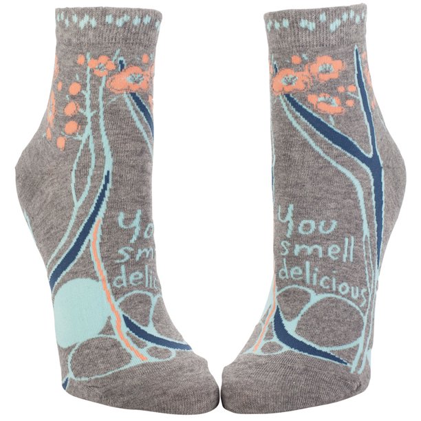 Women's You Smell Delicious Funny Gray Ankle Socks