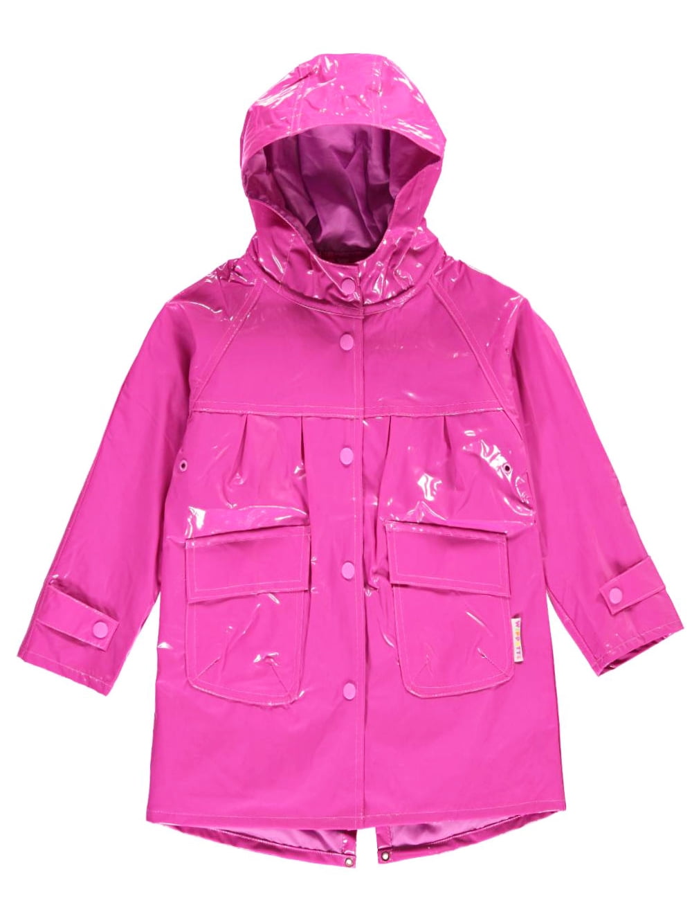 Little Girls Rainwear Hooded Solid Color Raincoat Jacket