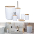 thumbnail image 4 of Set de Accesorios de Baño Sunnimix 6 Piezas Blanco Plato de Jabón, 4 of 6