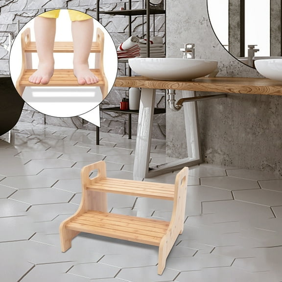 High Beds Bed Steps For Adults Two Step Stool Stair Ladder Wood Kitchen Home