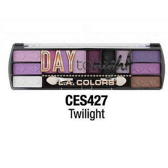 LA Colors Day To Night 12-Color Eyeshadow Palette, Twilight