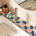 thumbnail image 2 of Yayeee Faucet Mat for Kitchen Sink 14.7" Diatomite Long Splash Guard Pad, Pink Cubes, 2 of 7